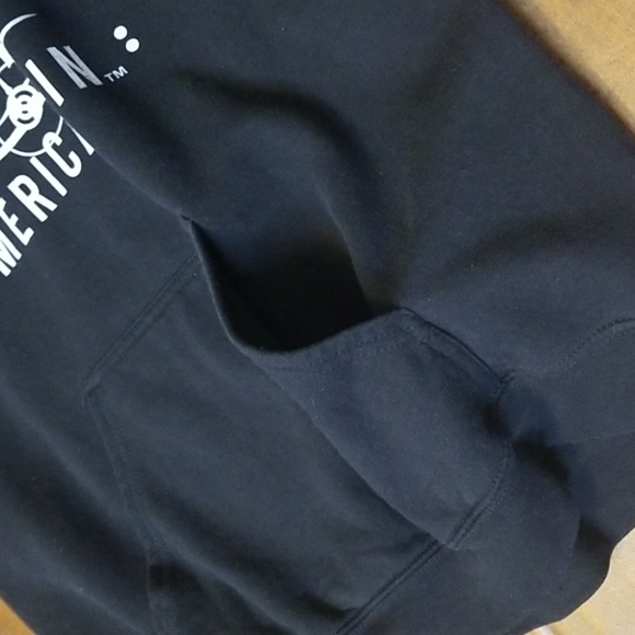 Gildan Heavy Blend AFC Avation Gin Black Electro Black Hoodie Sweatshirt - Picture 9 of 13